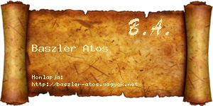 Baszler Atos névjegykártya
